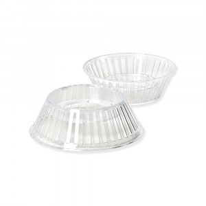 Baze Chocolate Eggs 350 gr, Transparent Plastic, Ø10xH3.6cm, Set of 5 pieces