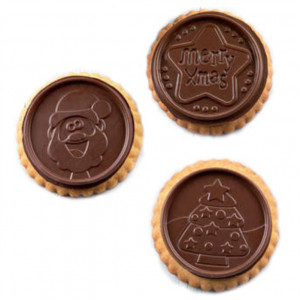 Biscuits - Round Scalloped Cutter Ø5.7xH0.5cm, Silicon Christmas Shape, 6 cav. (CKC02) - Img 3