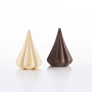 Brad Craciun Fluent 3D Ø 14 x H 20 cm, Set Matrite Plastic 2 Subiecte Ciocolata