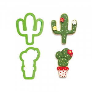 Cactus Plastic Cutters R 8.6 and 8.8 x H 2.2 cm, 2 pcs - Img 3