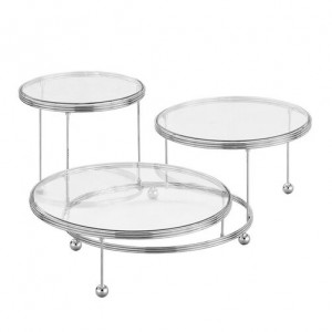 Cake / Buffet Stand Metal, 3 Plates - Img 1