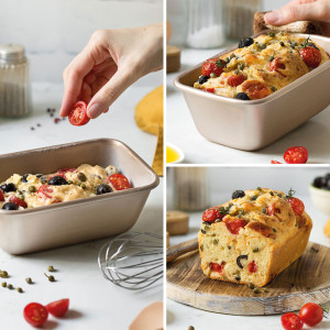 Chec Tray, Cozonac with Evatised Edges, 29.5 x 14.8 x H 6.5 cm, Non-stick Metal - Img 3