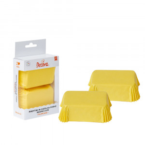 Chese Dreptungh. Paper Yellow 8 x 5 x H 3.2 cm, 36 pcs