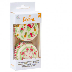 Chese L Flamingo paper, R 5 x H 3.2 cm, 36 pcs - Img 2