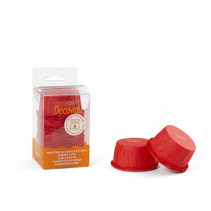 Chese XL Crepe Paper Red, Ø 5.5 x H 3.5 cm, 25 pcs - Img 3
