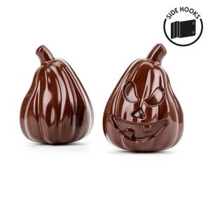 Chocolate 3D mould, Rigid Plastic with Clamps, Pumpkin Halloween 8 x 7.8 x H 10.5 cm, 45 gr - Img 2