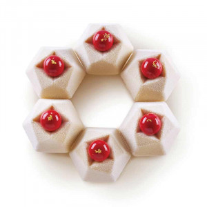 Cosmos Silicone mould Ø 6.8 - 2.2 x H 4.5 - 2 cm , 6 + 35 cavities, 100 ml + 5 ml - Img 3