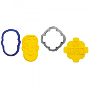 Cutter + Plastic Marker Fireman Sam, 8.5 - 9 x 5.5 - 7.5 x H 2.2 cm, Set 4 pcs - Img 2