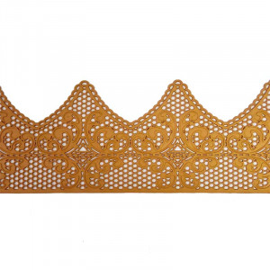 Decor Dantela Comestibila Auriu Perlat, 37.5 x 7.5 cm, Model 3 - Img 2