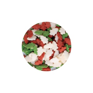 Decor Zahar Braduti Alb, Rosu, Verde, 70 gr