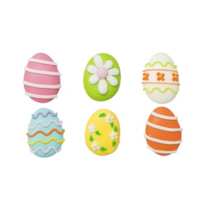 Décor Zahar - Paste Figurine, Egg Ø 3 cm, 6 designs, 6 pcs - Img 2