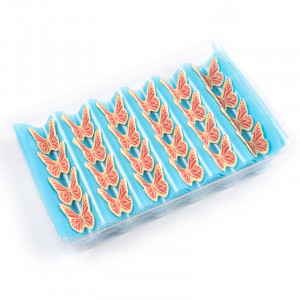 Decoratiuni de Ciocolata Alba Fluture Dobla, 3.5x3 cm, 290 gr, 120 Buc - Img 6