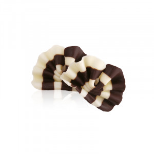 Decoratiuni de Ciocolata MiniEvantai Negru-Alb Dobla, 3.5x2.7 cm, 1 kg, 475 Buc - Img 1
