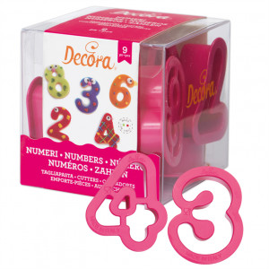 Decupatoare Cifre Ø 5.2 x H 2.2 cm, Material Plastic, Set 9 Buc - Img 2