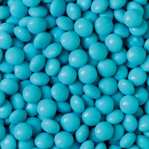 Flattened Chocolate Pearls Turquoise Ø 10 mm, 80 gr - Img 3