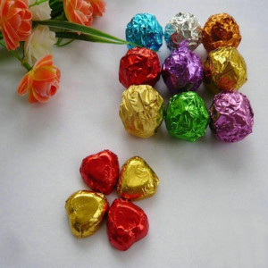 Foite Ambalare, Golden Aluminium 10 x 10 cm, 150 pcs - Img 4