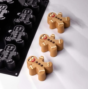 Forma Pavoflex 30x40cm Gingerman 12 cavitati, 8.5 x 6.9 x H 3.5 cm, 120 ml