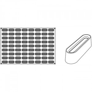 Forma Pavoflex 60x40cm Oval 6x2.4xh2.3cm, 72 cavitati, 25 ml - Img 2