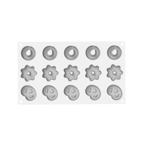 Forma Silicon Danish Cookies XS Ø 4.7 x H 1.5 cm, 15 cavitati x 15 ml - Img 4