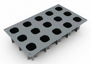Forma Silicon Gourmand Pere Ø 4.3 x H 5.5 cm, 15 cavitati - Img 2
