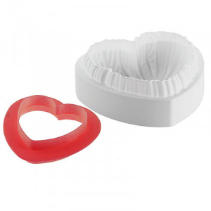 Forma Silicon Tort Inima 3D Lovely 18.2 x 17.3 x H 6.8 cm + decupator - Img 2
