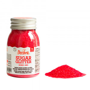 Glitter Glitter cukor piros, 100 gr