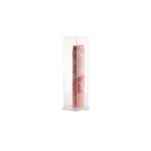 Ice Cream Cup Dispenser, Plexiglas Transparent, 13.5 x H 40 cm - Img 1