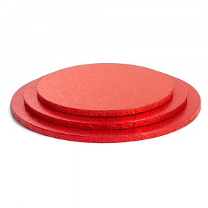 Kerek szatén piros torta tányér, Ø 45 x H 1,2 cm - Img 4