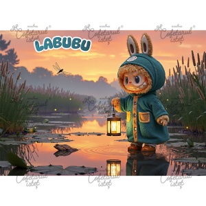 Labubu nyomtatott gofri Labubu Model 5, A4 - Cukrászda Istet