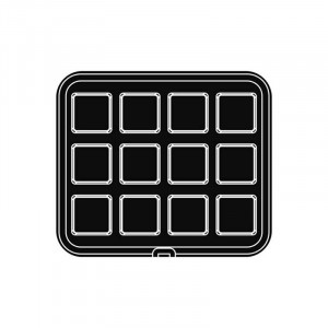 Matrita Cookmatic Model 34 Profil Neted, 6.5 – 7 x 6.5 – 7 x H 2 cm, 12 cavitati - Img 2