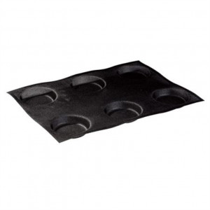 Microperforated Silicon Mould 30x40cm, 6+6 Round Cavities Ø8.5xH2cm, Set 2 pcs - Img 1