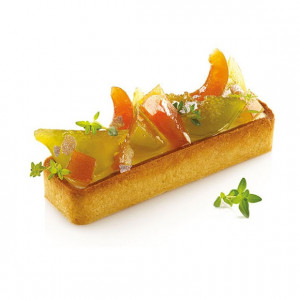 Mikroperforált hőre lágyuló réz 12 x 3,5 x h 2 cm, téglalap alakú, 6 darabos készlet - Img 2