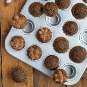Minimuffins tálca - 24 Cavitati Alap Ø 3 x Top Ø 4,3 x H 3 cm, tapadásmentes fém - Img 4
