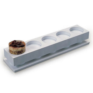 Monoportion kerek Ø 6,5 x H 4 cm - 2 darabos formakészlet 10 termék, tálca 40 x 17 cm - Img 3