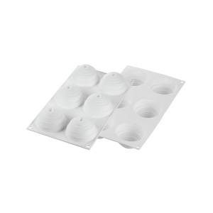 Montblanc Silicone mould Ø 7.4 x H 4.2 cm, 6 cavities x 105 ml - Img 2