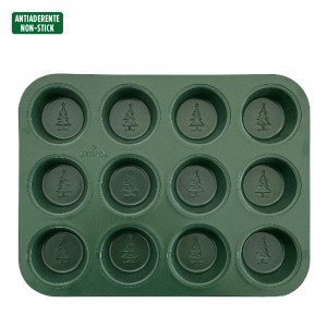 Muffin Tray - 12 cavities Ø 8 x H 2.9 cm, Non-stick Metal - Img 2