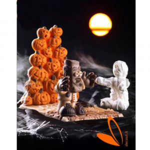 Mulaj Silicon Halloween - Mumie 3D, Ø 6 x H 8.5 cm - Img 2