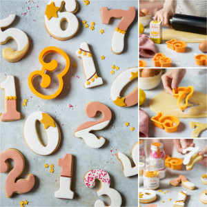 Number Cutters Ø 7.5 x H 2.2 cm, Plastic, Set of 9 pieces - Img 3