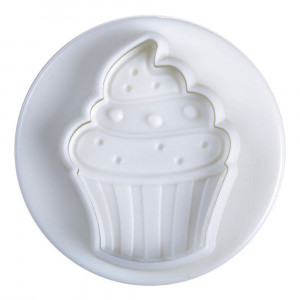 Party Cupcakes - Műanyag süteménykivágó szaggatóval Ø 3,3 - 5 cm, 4 db-os készlet - Img 2