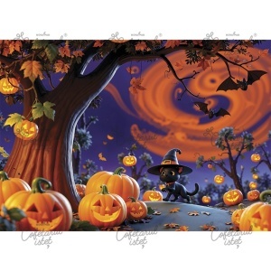 Pasta Zahar imprimata Halloween Model 11, A4 - Cofetarul Istet