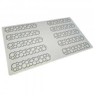 PavoDecor Silicone Mould PavoDecor Circles Elongated Shape, 10 cavities 12 x 2.5 x H 0.2 cm, 2.2 ml - Img 2