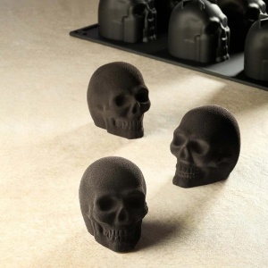 Pavoflex mould 30x40cm Skull 16 cavities, 5 x 7 x H 6 cm, 120 ml - Img 3
