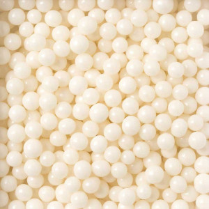 Pear Pearls White Sugar Glitter Ø 7mm, 100 gr - Img 2