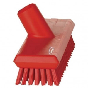 Perie Pardoseala Curatare cu Apa, Fire Rigiditate Extra Rosu, L 27 cm - Img 2
