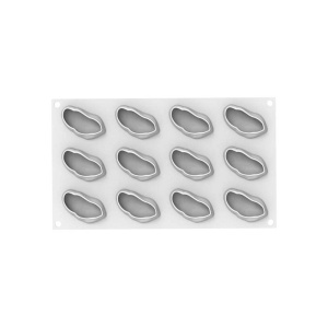 Pistachios 3 D 6.2 x 3.5 x H 2.5 cm - Silicone mould Single-portion, 12 cavities x 30 ml + cutter - Img 4