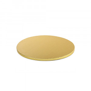 Platou Tort Rotund Auriu Satinat, Ø 25 x H 1.2 cm
