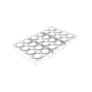 Polikarbonát forma 24 Félgömb alakú polikarbonát forma Ø 3,5 x H 1,8 cm, 17,5 x 27,5 cm (CH037), 12 ml - Img 2