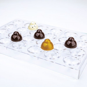 Polikarbonát forma Venere 24 csokoládé praliné, Ø 3,1 x H 2,2 cm, 10,6 gr, 10,6 gr.
