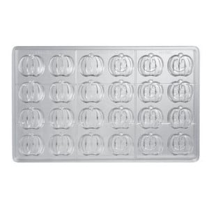 Polycarbonate mould Halloween 12 Pralines, Chocolate Decorations, 3.4 x 3.1 x H 1.5 cm, 9 gr - Img 2