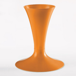 Pos or Work Utensils Holder, Orange, Plastic, Ø 12.5 x H 24.5 cm - Img 3